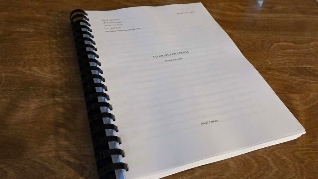 No Grave for Ghosts bound manuscript
